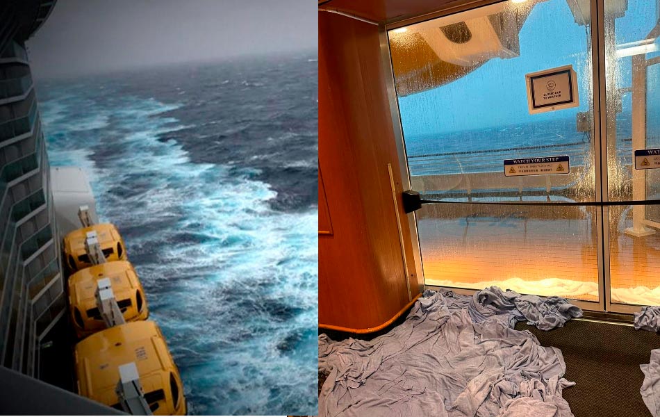 Crucero de Royal Caribbean fue impactado por una fuerte tormenta