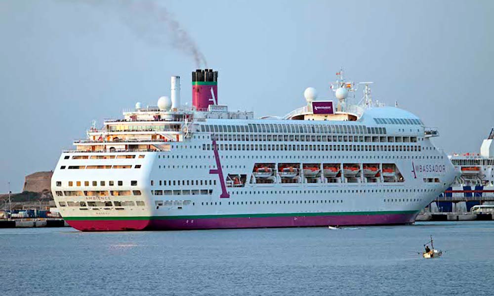 Un tripulante del crucero Ambience fue reportado como desaparecido